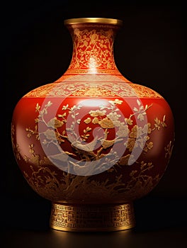 Painted Chinese vase of ancient dynasty