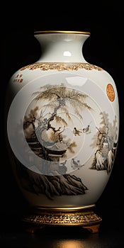 Painted Chinese vase of ancient dynasty