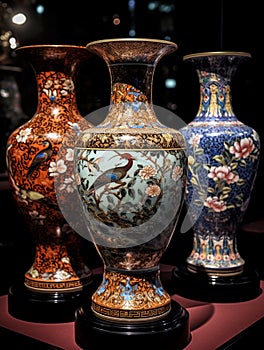 Painted Chinese vase of ancient dynasty