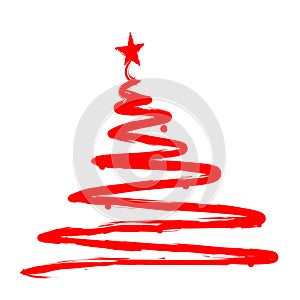 Pintado árbol de navidad ilustraciones 