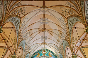 Painted church ceiling architectural details High Hills Texas