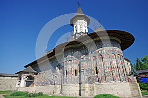 Painted church in Moldavia photo