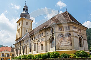 Painted church from Rasinari village, near Sibiu city, Transylvania, Romania