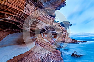 Painted cliffs on Maria Island, Tasmania