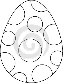 Painted colorful vector easter eggs linear set