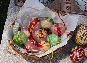 Painted decorative easter eggs