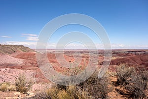 The painted desert as seen in arizona in the springtime