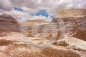 The painted desert as seen in arizona in the springtime