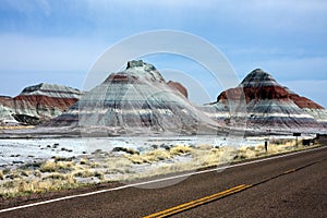 Painted desert mountains
