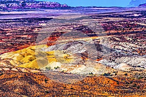 Painted Desert Orange Grass Sandstone White Sand Arches National Park Moab Utah