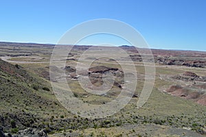 Painted Desert Petrified National Forest desert floor Panorama