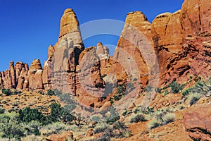 Painted Desert Red Fiery Furnace Arches National Park Moab Utah