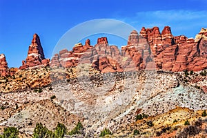 Painted Desert Red Fiery Furnace Arches National Park Moab Utah