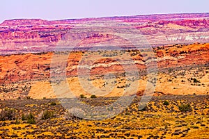 Painted Desert Red Moab Fault Arches National Park Utah