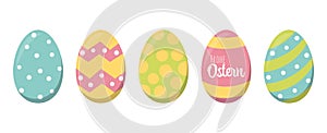 painted easter eggs with greetings