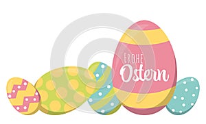 painted easter eggs with greetings