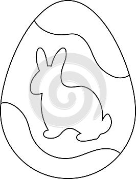 Painted colorful vector easter eggs linear set