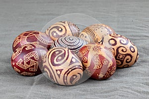 The painted eggs from the collection The Peace