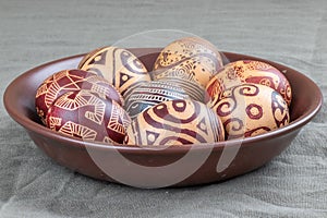 The painted eggs from the collection The Peace