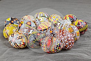 The painted eggs from the collection The Peace