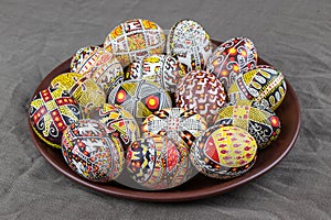 The painted eggs from the collection The Peace