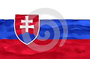 Painted flag of Slovakia