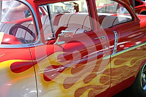 Painted Flames on Car