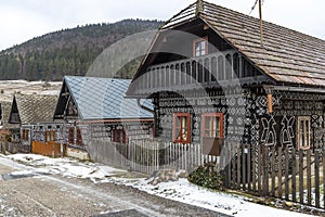 Painted folk house, UNESCO village Cicmany in Slovakia