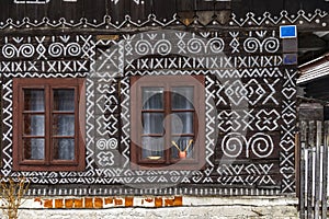 Painted folk house, UNESCO village Cicmany in Slovakia