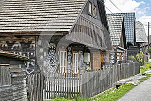 Painted folk houses, Cicmany, Slovakia
