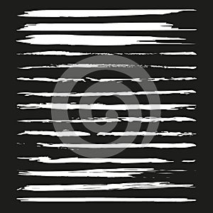 Painted grunge stripes set. Black labels, background, paint texture. Brush strokes vector. Handmade design elements