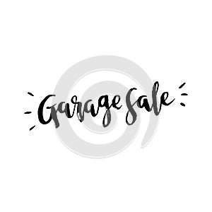 Garage sale logo, in grunge style.