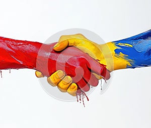 Painted Handshake