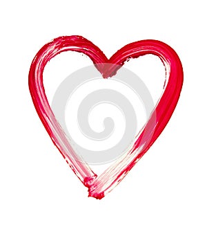 Painted heart - symbol of love