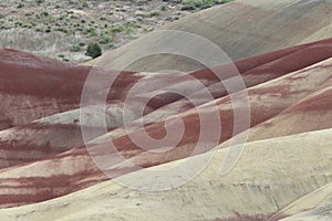 Painted Hills in the John Day Fossil Beds National Monument at Mitchell City, Wheeler County, Northeastern Oregon, USA