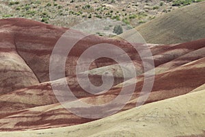 Painted Hills in the John Day Fossil Beds National Monument at Mitchell City, Wheeler County, Northeastern Oregon, USA