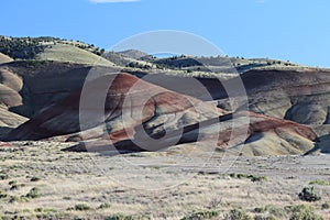 Painted Hills in the John Day Fossil Beds National Monument at Mitchell City, Wheeler County, Northeastern Oregon, USA