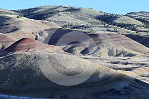 Painted Hills in the John Day Fossil Beds National Monument at Mitchell City, Wheeler County, Northeastern Oregon, USA