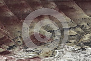 Painted Hills in the John Day Fossil Beds National Monument at Mitchell City, Wheeler County, Northeastern Oregon, USA