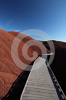 Painted Hills in the John Day Fossil Beds National Monument at Mitchell City, Wheeler County, Northeastern Oregon, USA