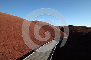 Painted Hills in the John Day Fossil Beds National Monument at Mitchell City, Wheeler County, Northeastern Oregon, USA