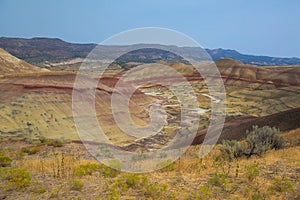 Painted Hills Landscape from Overlook in Eastern Oregon