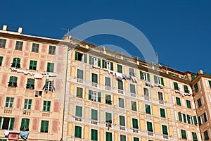 Painted homes in Camogli