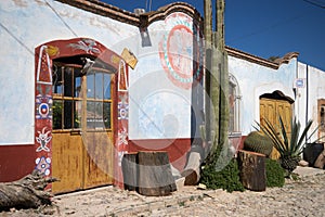 Painted house in mIneral de Pozos Mexico