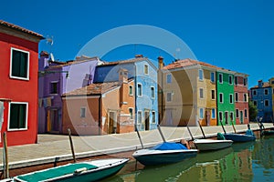 Painted houses and boats