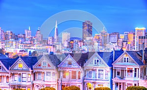 The Painted Ladies in Alamo square,San Francisco