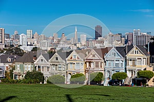 The Painted Ladies of San Francisco Alamo Square Victorian house