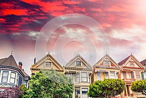 The Painted Ladies of San Francisco Alamo Square Victorian houses