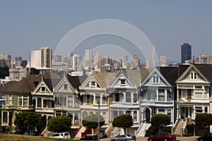 Painted Ladies and San Francisco Skyline