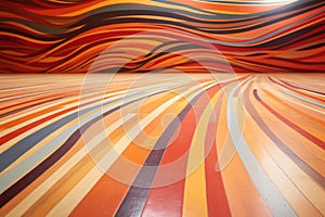 painted lines on an indoor basketball court